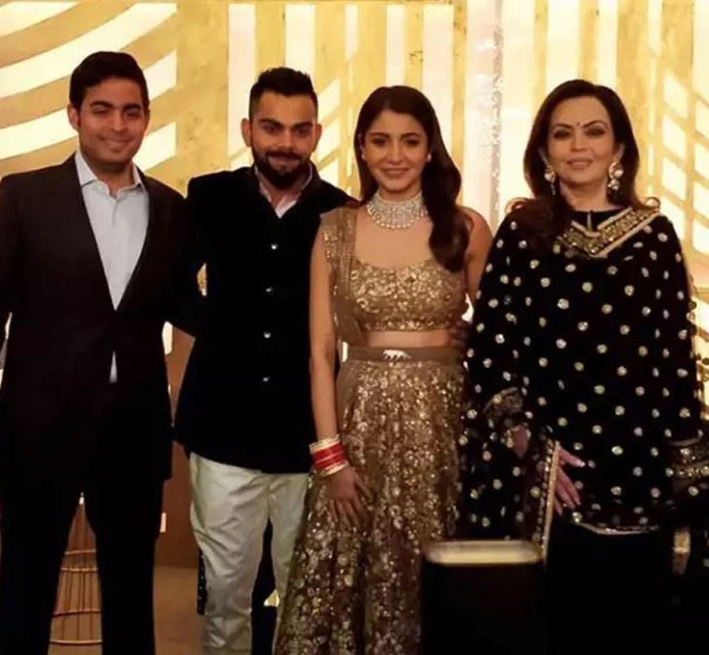 Ambanis at reception of Virushka