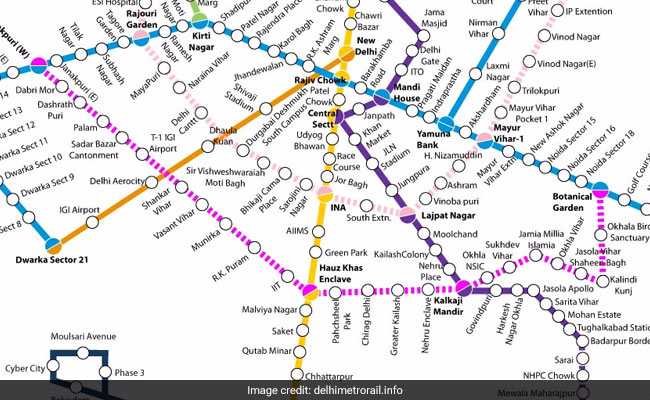 kalkaji noida metro magenta line Map