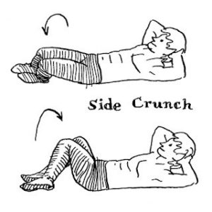 Side Crunches to reduce belly fat