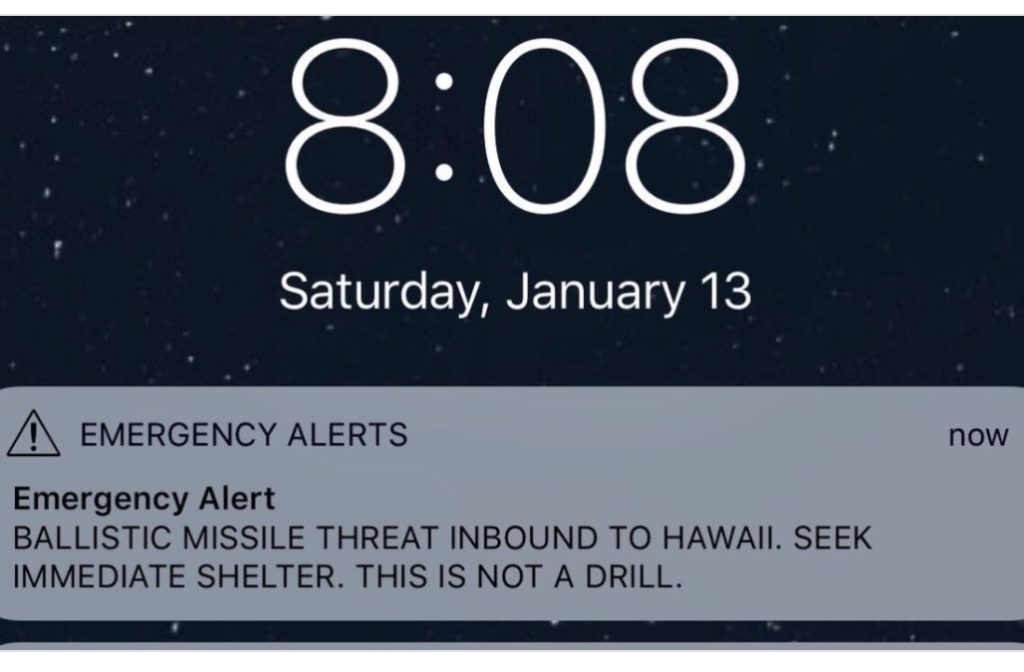 hawaii missile alarm