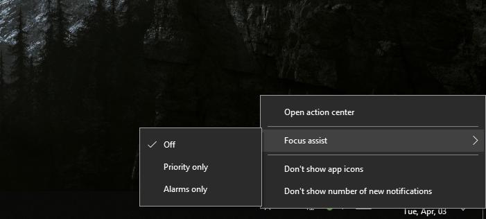 Windows 10 Focus Assist