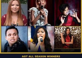 Collage of America's Got Talent winners across all seasons, from Bianca Ryan to Nene Royal