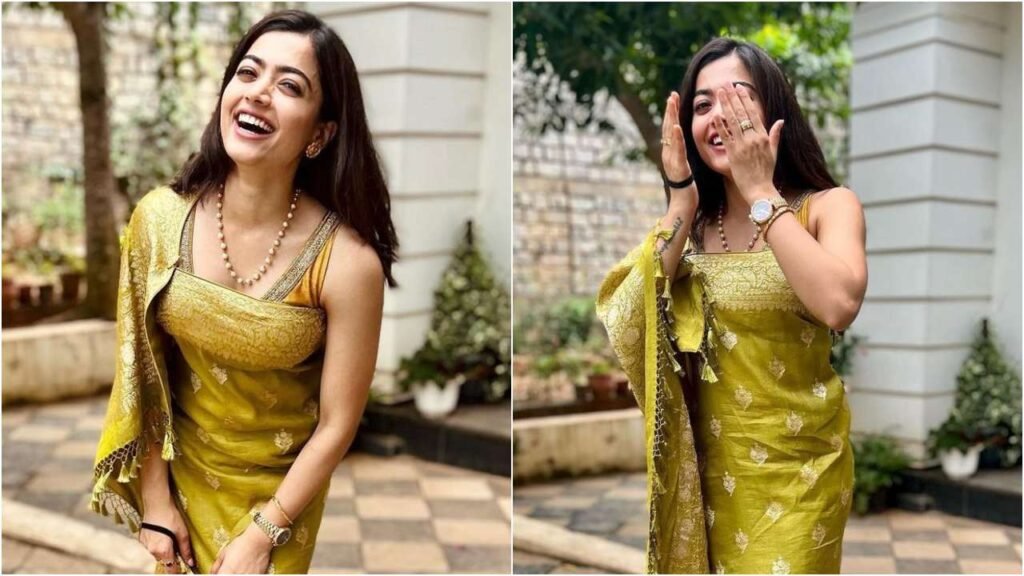 Rashmika Mandanna Drapes Saree