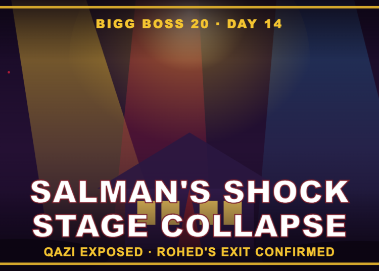 Bigg Boss 20 Day 14 update graphic: Salmans shock stage collapse, Qazi exposed, Roheds exit confirmed