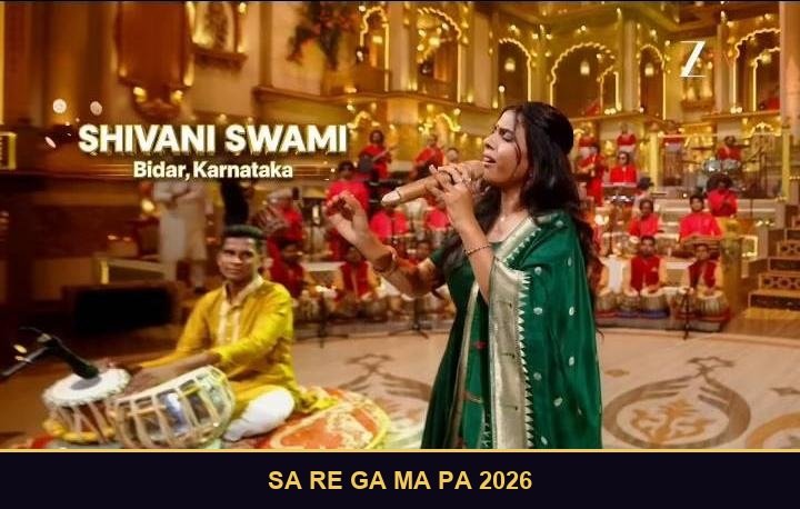 Shivani Swami, Sa Re Ga Ma Pa 2026 contestant from Bidar, Karnataka, singing on stage