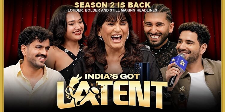 India's Got Latent Season 2 cast photo with the show's gold logo, promoting the show's return for a new season