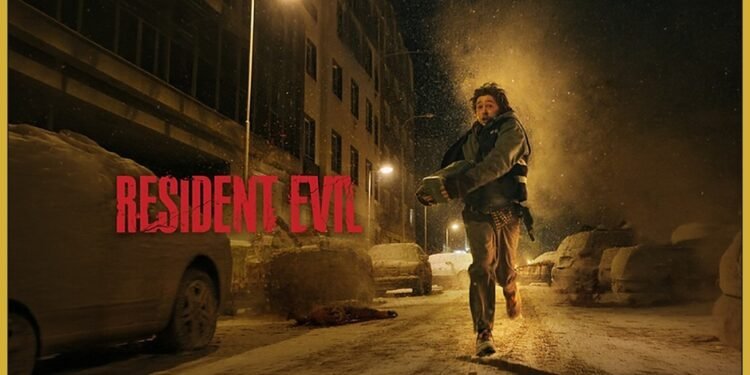 Resident Evil 2026 movie poster with cast and character guide banner