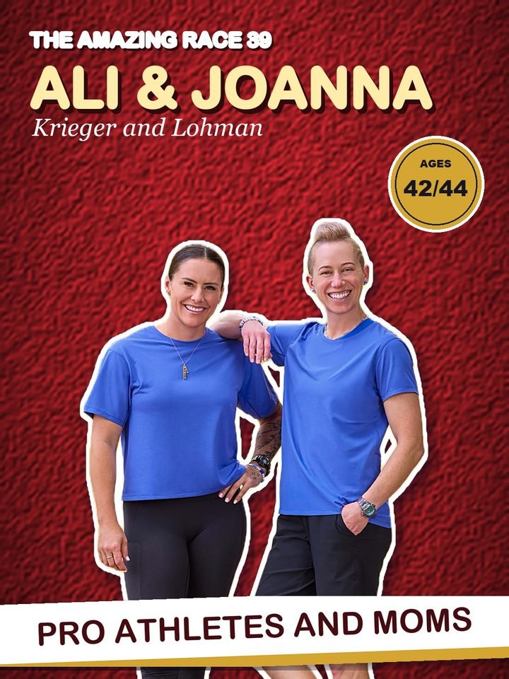 Ali Krieger and Joanna Lohman, professional athletes and moms on The Amazing Race Season 39