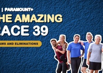 The Amazing Race Season 39 teams graphic with three of the teams
