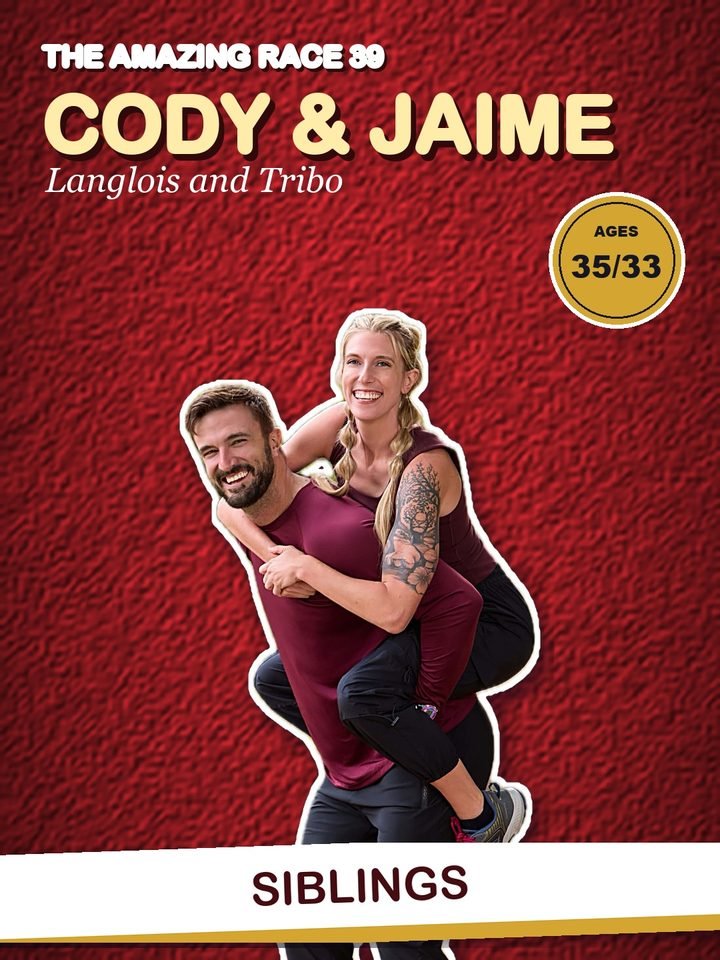 Cody Langlois and Jaime Tribo, siblings on The Amazing Race Season 39