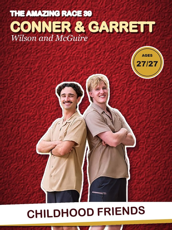 Conner Wilson and Garrett McGuire, childhood friends on The Amazing Race Season 39