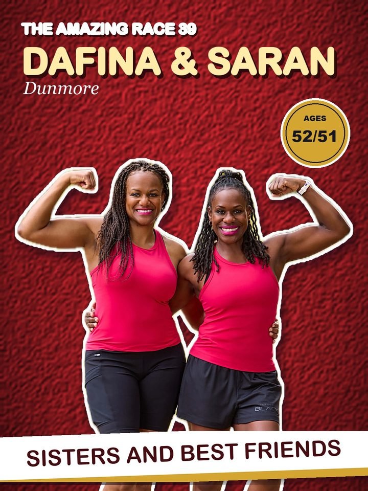 Dafina Dunmore and Saran Dunmore, sisters and best friends on The Amazing Race Season 39