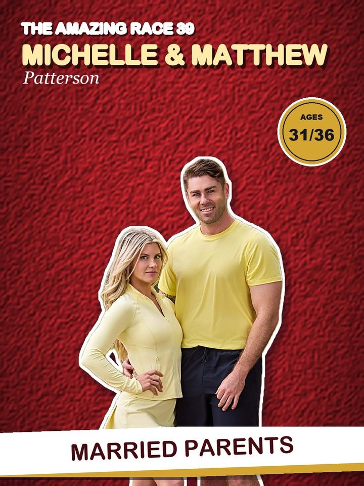 Michelle Patterson and Matthew Patterson, married parents on The Amazing Race Season 39