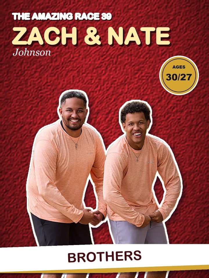 Zach Johnson and Nate Johnson, brothers on The Amazing Race Season 39