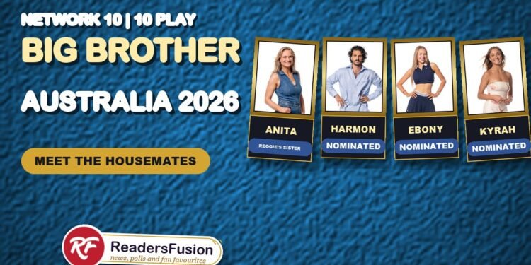 Big Brother Australia 2026 housemates Anita, Harmon, Ebony and Kyrah on Network 10