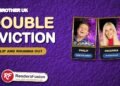 Big Brother UK double eviction graphic with Philip and Rhianna and the ReadersFusion tag
