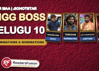 Bigg Boss Telugu 10 eliminations and nominations with host Nagarjuna and housemates Thrigun, Auto Ramprasad and Varshini