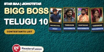 Bigg Boss Telugu 10 contestants list with host Nagarjuna and housemates Thrigun, Auto Ramprasad and Varshini