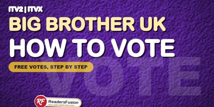 How to vote on Big Brother UK graphic on ITV2 with the ReadersFusion tag