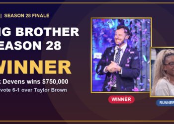 Big Brother 28 winner Rick Devens and runner-up Taylor Brown