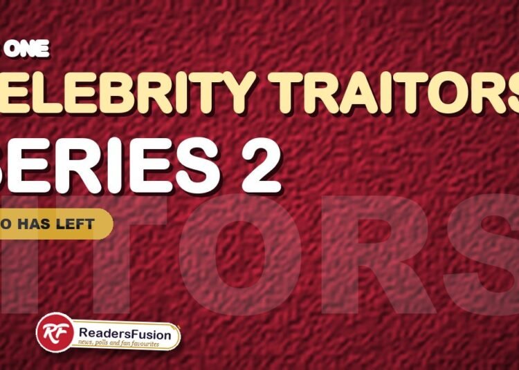 Celebrity Traitors series 2 graphic on BBC One with the ReadersFusion tag
