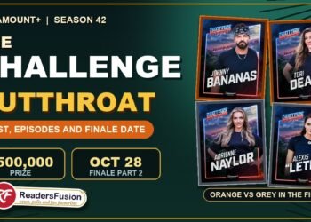 The Challenge Season 42 Cutthroat on Paramount+ with Johnny Bananas, Tori Deal, Adrienne Naylor and Alexis Lete, a 500,000 dollar prize and the Part 2 finale on October 28