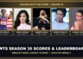 DWTS Season 35 scores and leaderboard with the top couples, week-by-week judges' scores