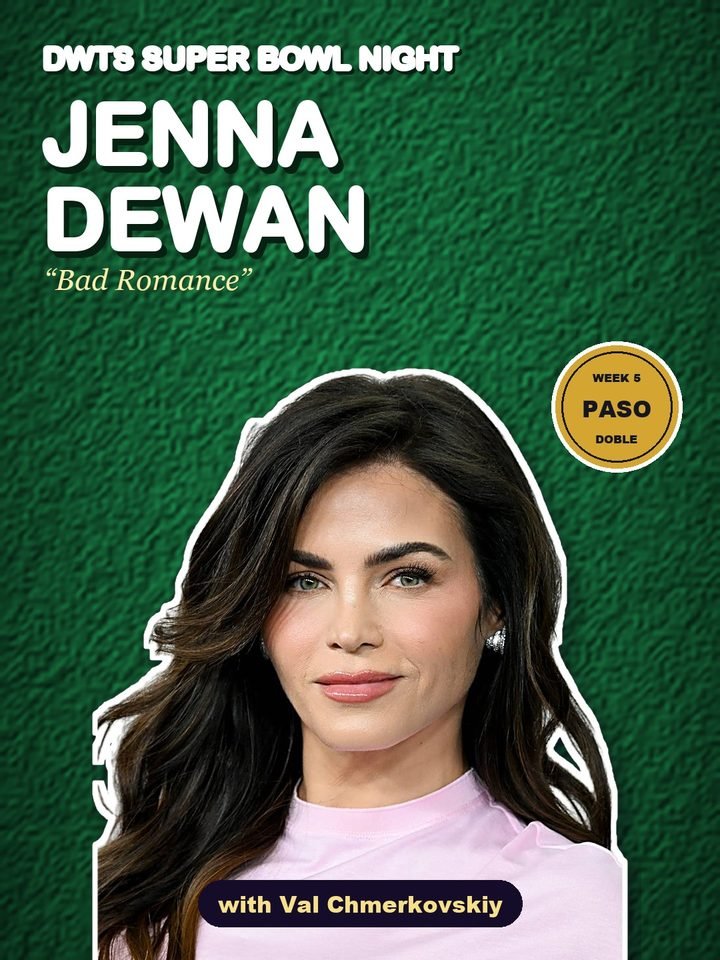 Jenna Dewan and Val Chmerkovskiy, Paso Doble to Bad Romance, DWTS Season 35 Super Bowl Night