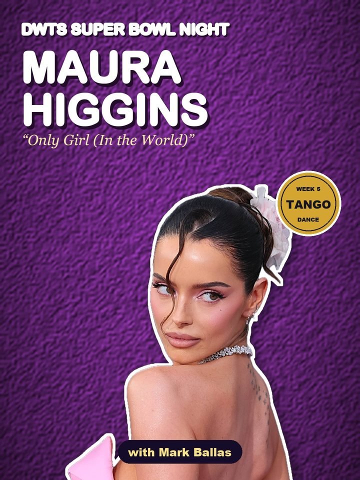 Maura Higgins and Mark Ballas, Tango to Only Girl, DWTS Season 35 Super Bowl Night