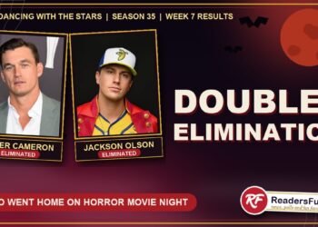 Tyler Cameron and Jackson Olson, the two celebrities eliminated in the Dancing with the Stars Season 35 Horror Movie Night double elimination