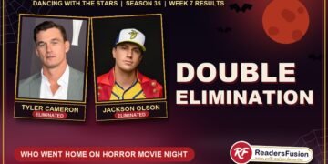 Tyler Cameron and Jackson Olson, the two celebrities eliminated in the Dancing with the Stars Season 35 Horror Movie Night double elimination