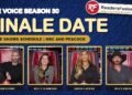 The Voice Season 30 finale date and live shows schedule with coaches Adam Levine, Kelly Clarkson, Queen Latifah and Riley Green