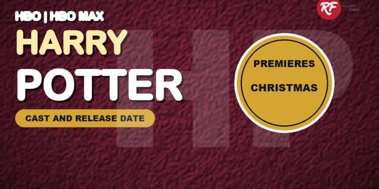 Harry Potter HBO series graphic with the Christmas premiere