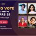 How to vote for Dancing with the Stars Season 35 online at DWTSVote.abc.com or by text to 21523, with couples Harry Shum Jr., Jenna Dewan, Tatyana Ali, Julia Stiles, Connor Wood and Tyler Cameron