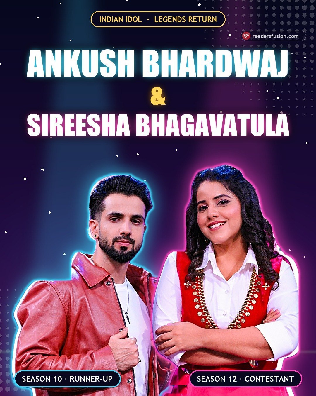 Ankush Bhardwaj and Sireesha Bhagavatula jodi poster, Indian Idol Legends Return