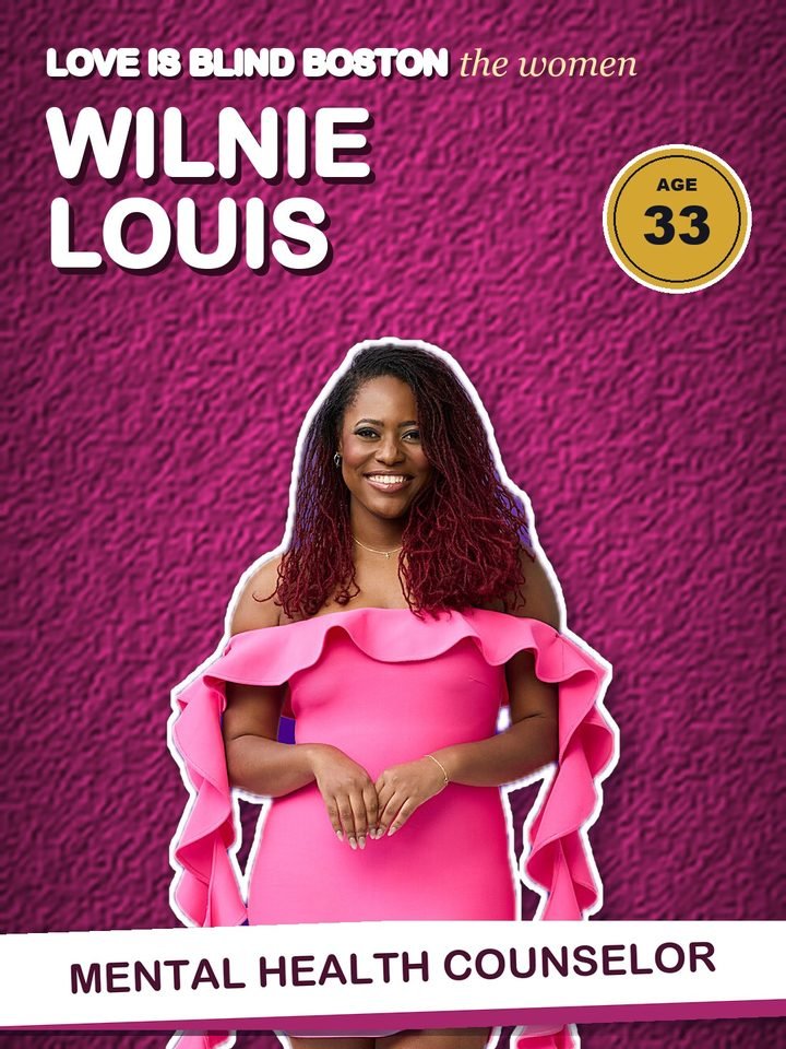 Wilnie Louis, 33, mental health counselor on Love Is Blind Boston