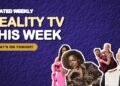 Reality TV shows this week graphic with cast members from Love Is Blind, The Traitors, The Amazing Race and Below Deck