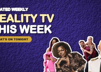 Reality TV shows this week graphic with cast members from Love Is Blind, The Traitors, The Amazing Race and Below Deck