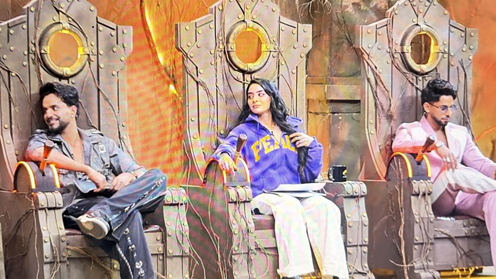 Roadies Rebirth NewG gang leaders Abhishek Malhan, Bani J and Baseer Ali on their thrones