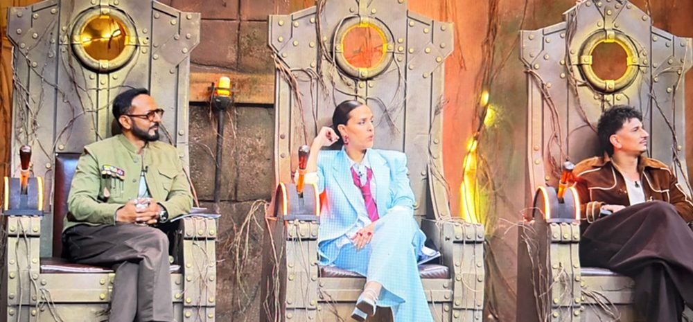 Roadies Rebirth OG gang leaders Nikhil Chinapa, Neha Dhupia and Prince Narula on their thrones