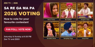 Sa Re Ga Ma Pa 2026 voting guide with contestants Minha Fatima, Mir Zulfikar, Durgesh Yadav, Shraddha Shree, Sehajdeep Singh and Sairaj Khati