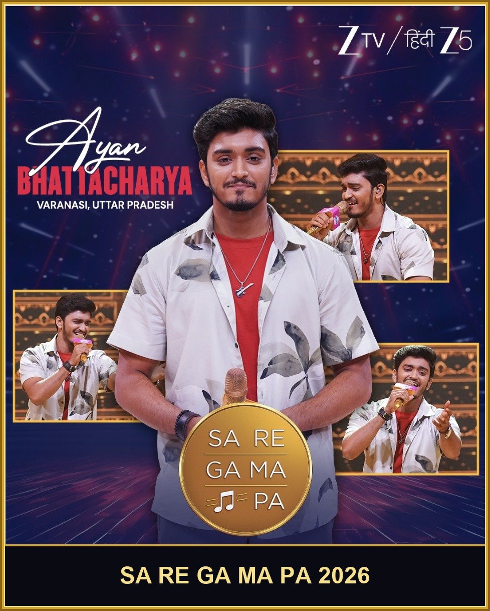 Ayan Bhattacharya, Sa Re Ga Ma Pa 2026 singer from Varanasi, Uttar Pradesh, performing on stage