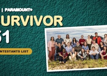 Survivor 51 contestants list graphic with the cast photo