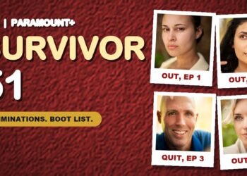 Survivor 51 eliminations graphic showing Aaliyah Puglia, Ana Sani, Rob Antonson and Patt Cannaday
