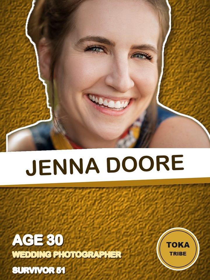 Jenna Doore, wedding photographer on Survivor 51, starting on the Toka tribe