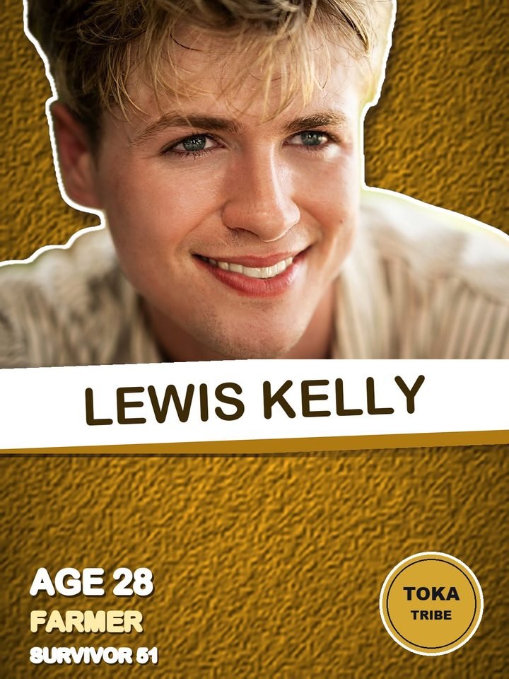 Lewis Kelly, farmer on Survivor 51, starting on the Toka tribe