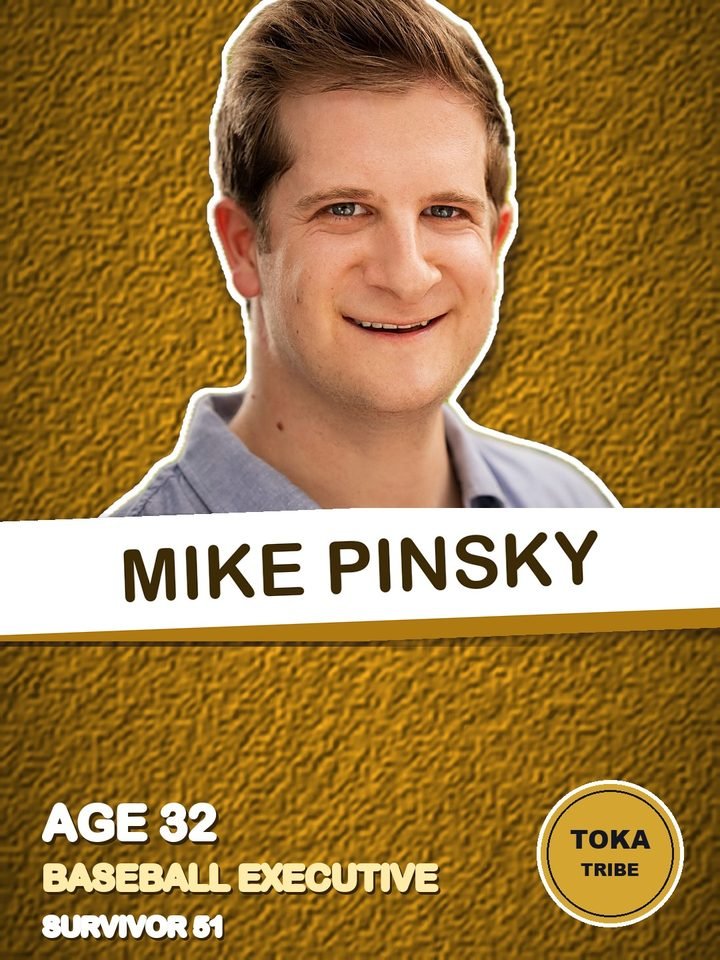 Mike Pinsky, baseball executive on Survivor 51, starting on the Toka tribe