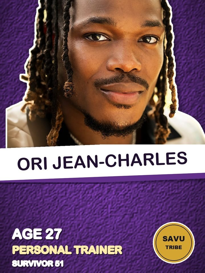 Ori Jean-Charles, personal trainer on Survivor 51, starting on the Savu tribe