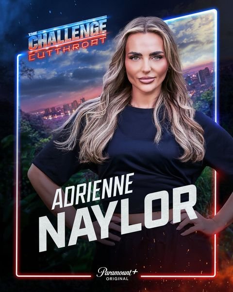 Adrienne Naylor, The Challenge Season 42 Cutthroat player on Team Grey, official Paramount+ cast card