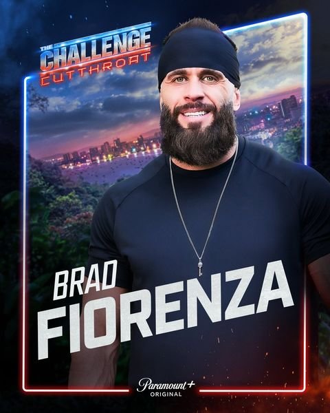 Brad Fiorenza, The Challenge Season 42 Cutthroat player on Team Blue, official Paramount+ cast card